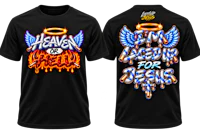 a black t - shirt with wings and the words'heaven is for losers'